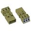 Plug 3-pole Cod. B light green thumbnail 1