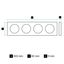 PLATE 4 GANG SATIN ALUMINIUM thumbnail 4