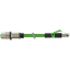 M12 fem. recept. D-cod. rear/RJ45 male 0° shielded PUR 1x4xAWG22 shiel thumbnail 1