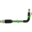 M12 male 0° D-cod. / RJ45 90° up shielded PUR 1x4xAWG22 gn 3m thumbnail 1