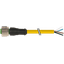 M12 female 0° A-cod. with cable PUR 4x0.34 ye 8.5m thumbnail 2