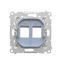 Single computer socket RJ45 category 6 with anti-dust cover, champagne matt thumbnail 2