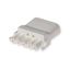 PCB coupler 3p plug, horiz., 1-latch, wht thumbnail 3