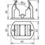 Adapter D 23mm for HVI conductor f. snapping on roof cond. holder type thumbnail 2