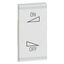 Arteor -square key cover regulation symbol- 1 module - white thumbnail 1