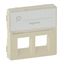Cover plate Valena Life -double RJ45/RJ45+RJ11 socket -with label holder -ivory thumbnail 1