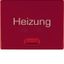 Rocker imprint "Heizung ", redlens , arsys, red glossy thumbnail 2