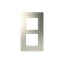 Frame 2-gang / 2+2-modules - Niessen logo - S - Stainless Steel thumbnail 1