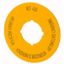 M22-XBK5 Label, emergency switching off, D=60mm, yellow, PL, EN, DE, IT thumbnail 1