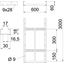 LLIS 660 3 FT Cable ladder perforated rung, welded 60x600x3000 thumbnail 2