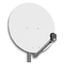 SAT Antenna  80/75cm, Alu, 39dB, foldable feed-arm, white thumbnail 4
