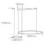BLACK 2x RINGS 40cm/100cm 65W WW IP20 230V DIMMABLE thumbnail 2