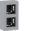 Housing incl. cover frame, double, tall, surface-mount, A.8, titanium thumbnail 1