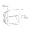 GREY WALL RECESSED 4W WW IP65 DARK LIGHT 100-240V thumbnail 3