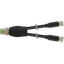 Y-Distributor M12 male / M8 female 0° A-cod. PVC 3x0.34 bk UL/CSA 3m thumbnail 1