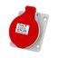 Socket 16/400V 4-pole IP44 built-in angled thumbnail 1