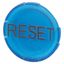 M22-XDL-B-GB14 Button lens, flat blue, RESET thumbnail 4