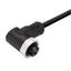 Sensor/actuator line, One end without connector, 7/8", Number of poles : 5 (4 + PE), 3 m, Socket, angled, Shielded: No, LED: No, Sheath material: PUR, Halogen: No thumbnail 1