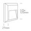WHITE LED WALL LIGHT 2W WW DARK LIGHT IP65 230V thumbnail 2