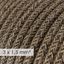 Large section electric cable 3x1,50 round - covered by Natural Brown Linen RN04 thumbnail 2
