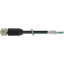 M12 female 0° A-cod. with cable shielded PUR 5x0.34 bk 0.9m thumbnail 2