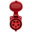CEE-Panel mounting socket, 5-pole, 32A, 400V, IP44, straight thumbnail 3