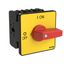 P3 On-off switch, 80 A,Flush mounting, 3 pole, Form E, Red, Short thum thumbnail 3