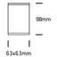 GREY SQUARE CEIL GU10 10W IP54 thumbnail 2