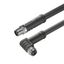 Power cable, Connecting line, M12 / M12, Number of poles : 4, 3 m, pin, straight - socket, 90&deg;, Shielded: No, LED: No, Sheath material: PUR, Halogen: No thumbnail 3