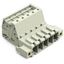 1-conductor male connector Push-in CAGE CLAMP® 10 mm² light gray thumbnail 1