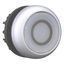 M22-DL-W-X0 Illuminated pushbutton actuator, RMQ-Titan, Flush, momentary, White, inscribed 0, Bezel: titanium thumbnail 12