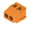 Printed circuit board terminals, 5.00 mm, Number of poles: 2, 180°, Solder pin length (l): 3.5 mm, tinned, orange, Clamping yoke connection, Clamping range, max. : 2.5 mm², Box thumbnail 3