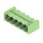 PCB plug-in connector, male header, closed side, THT solder connection, 5.08 mm, Number of poles: 5, 90°, Solder pin length (l): 3.2 mm, tinned, Pale green, Box thumbnail 3