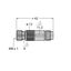 Field-Wireable Connector Female Connector M8 × 1/Ø 8 mm, Straight   HA5141-0 thumbnail 2
