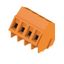Printed circuit board terminals, 5.00 mm, Number of poles: 4, 135°, Solder pin length (l): 3.5 mm, tinned, orange, Clamping yoke connection, Clamping range, max. : 2.5 mm², Box thumbnail 2