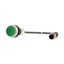 C22-D-G-K10-P3 Pushbutton, Flat, momentary, 1 N/O, Cable (black) with M12A plug, 4 pole, 0.5 m, green, Blank, Bezel: titanium thumbnail 9
