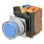Pushbutton A22NN Ã˜22, bezel brushed metal, FULL GUARD, Alternate, CAP A2211881R thumbnail 1
