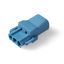 Coupler 3-p plug, str-rel, blue thumbnail 2