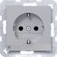 SCHUKO wall socket, orient. LED, screw lift terminals, A.x/C.x, titanium thumbnail 1