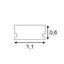 GLENOS Linear profile 1107-100, 1m, alu anodized thumbnail 2