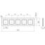 Cover frame 5-way horizontal, C.8, aluminium thumbnail 2