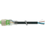 M12 female 0° A-cod. with cable 3LED PUR 4x0.34 bk 2.5 m thumbnail 1