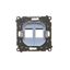 Cover for double socket outlet with earthing, white thumbnail 2