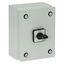 On-Off switch, P1, 40 A, 3 pole + N, surface mounting, with black thumb grip and front plate, in steel enclosure thumbnail 10
