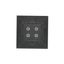 Triple switch with backlight, 10AX, black matt thumbnail 2