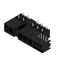 PCB plug-in connector, male header, closed side, Middle screw flange, THT solder connection, 7.62 mm, Number of poles: 5, 270°, Solder pin length (l): 3.5 mm, tinned, black, Box thumbnail 4