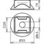 Plastic base brown  H 10mm  D 35mm f. conductor and rod holders thumbnail 2