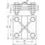 Cross unit St/tZn f. Rd 8-10/Fl 30-40mm Fl 30-40/30-40mm w. intermedia thumbnail 2