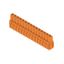 PCB plug-in connector, female header, Dovetails for fixing blocks, THT solder connection, 5.08 mm, Number of poles: 15, 180°, Solder pin length (l): 3.2 mm, tinned, orange, Box thumbnail 2