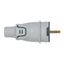 Plexo male plug with earth - plastic - IP44 - blister pack - gray thumbnail 2